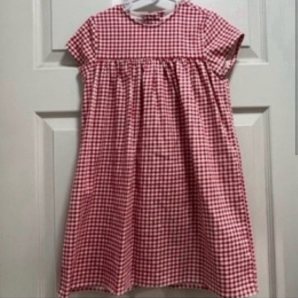Pinup Couture Red/White Cotton Gingham Dress Little Girls - 6T - EUC